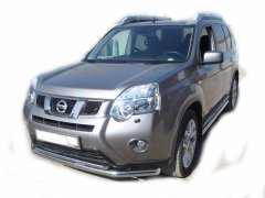 Тюнинг внедорожника Защита переднего бампера Nissan X-trail 2010-2015 (T31) Второе поколение (в т.ч. Рестайлинг 2010г.)
