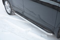 Тюнинг внедорожника Пороги с накладным листом Nissan Qashgai+2 2009