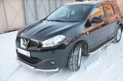 Тюнинг внедорожника Пороги с накладным листом Nissan Qashgai+2 2009