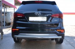Тюнинг внедорожника Защита заднего бампера Hyundai Santa Fe 2016