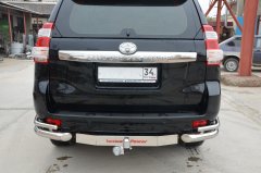Тюнинг внедорожника Защита заднего бампера Toyota Land Cruiser Prado 150 2014