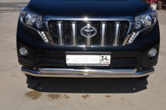 Тюнинг внедорожника Защита переднего бампера Toyota Land Cruiser Prado 150 2014
