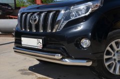 Тюнинг внедорожника Защита переднего бампера Toyota Land Cruiser Prado 150 2014
