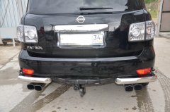 Тюнинг внедорожника Защита заднего бампера Nissan Patrol 2010