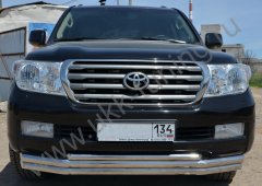 Тюнинг внедорожника Защита переднего бампера Toyota Land Cruiser 200 2007-2012