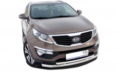 Тюнинг внедорожника Защита переднего бампера KIA Sportage 2010
