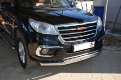 Тюнинг внедорожника Защита переднего бампера Haval H9 2017