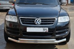Тюнинг внедорожника Защита переднего бампера Volkswagen Touareg 2004-2007