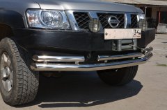 Тюнинг внедорожника Защита переднего бампера Nissan Patrol 1997-2010