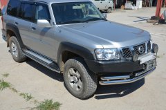 Тюнинг внедорожника Защита переднего бампера Nissan Patrol 1997-2010