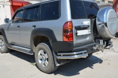 Тюнинг внедорожника Защита заднего бампера Nissan Patrol 1997-2010