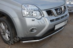 Тюнинг внедорожника Защита переднего бампера Nissan X-trail 2010-2015 (T31) Второе поколение (в т.ч. Рестайлинг 2010г.)