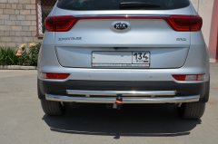 Тюнинг внедорожника Защита заднего бампера KIA Sportage 2015