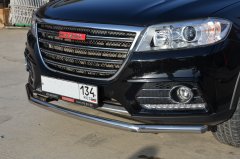 Тюнинг внедорожника Защита переднего бампера Haval H6 2017