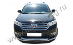 Тюнинг внедорожника Защита переднего бампера Toyota Highlander 2010