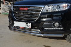Тюнинг внедорожника Защита переднего бампера Haval H6 2017