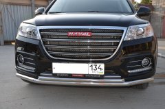 Тюнинг внедорожника Защита переднего бампера Haval H6 2017