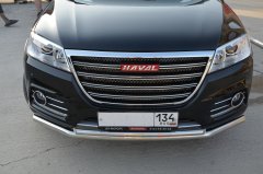Тюнинг внедорожника Защита переднего бампера Haval H6 2017