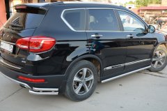 Тюнинг внедорожника Защита штатного порога труба Haval H6 2017