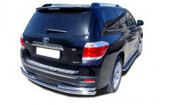 Тюнинг внедорожника Защита заднего бампера Toyota Highlander 2010