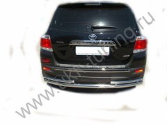 Тюнинг внедорожника Защита заднего бампера Toyota Highlander 2010