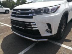 Тюнинг внедорожника Защита переднего бампера Toyota Highlander 2017