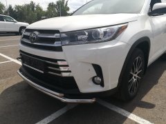 Тюнинг внедорожника Защита переднего бампера Toyota Highlander 2017