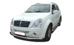 Тюнинг внедорожника Защита переднего бампера Ssang Yong Rexton 2007-2013