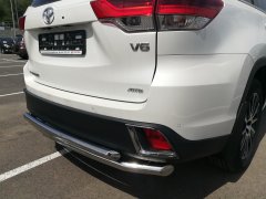 Тюнинг внедорожника Защита заднего бампера Toyota Highlander 2017