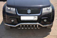 Тюнинг внедорожника Защита переднего бампера Suzuki Grand Vitara 2005-2012