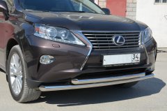 Тюнинг внедорожника Защита переднего бампера Lexus RX270/RX350/RX450h 2009-2012_ 2012-2015