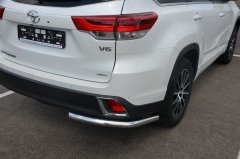 Тюнинг внедорожника Защита заднего бампера Toyota Highlander 2017