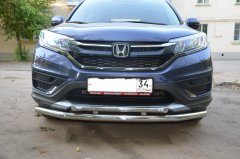 Тюнинг внедорожника Защита переднего бампера Honda CR-V 2014-2018