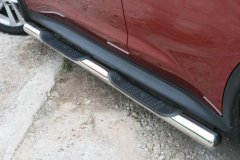 Тюнинг внедорожника Порог труба с проступью Nissan Juke 2010
