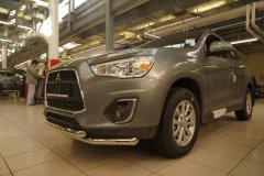 Тюнинг внедорожника Защита переднего бампера Mitsubishi ASX 2013