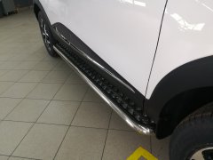 Тюнинг внедорожника Пороги с накладным листом Renault Kaptur 2017