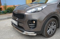 Тюнинг внедорожника Защита переднего бампера KIA Sportage 2015