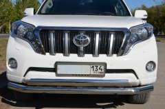Тюнинг внедорожника Защита переднего бампера Toyota Land Cruiser Prado 150 2010