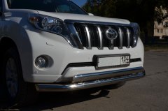 Тюнинг внедорожника Защита переднего бампера Toyota Land Cruiser Prado 150 2014