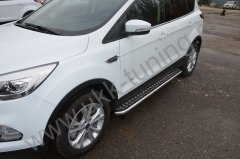 Тюнинг внедорожника Пороги с накладным листом Ford Kuga 2012