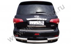 Тюнинг внедорожника Защита заднего бампера Infinity QX80 2014-2017