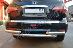 Тюнинг внедорожника Защита заднего бампера Infinity QX80 2014-2017