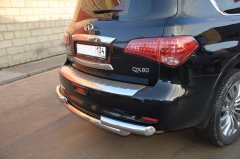 Тюнинг внедорожника Защита заднего бампера Infinity QX80 2014-2017