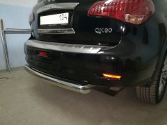 Тюнинг внедорожника Защита заднего бампера Infinity QX80 2014-2017