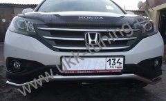 Тюнинг внедорожника Защита переднего бампера Honda  	CR-V 2012-2014 (двигатель 2,4)