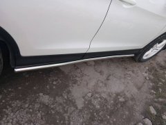 Тюнинг внедорожника Защита штатного порога труба Honda  	CR-V 2012-2014 (двигатель 2,4)