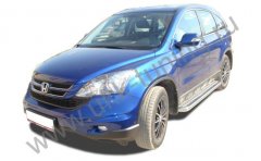 Тюнинг внедорожника Пороги с накладным листом Honda  	CR-V 2012-2014 (двигатель 2,4)