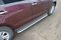 Тюнинг внедорожника Пороги с накладным листом Zotye T 600 2017