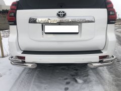 Тюнинг внедорожника Защита заднего бампера Toyota Land Cruiser Prado 150 2017