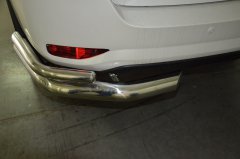 Тюнинг внедорожника Защита заднего бампера Toyota Fortuner 2017